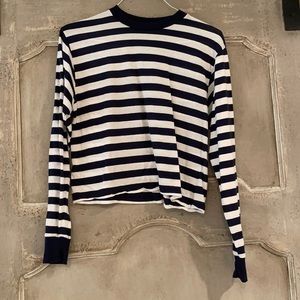 Brandy Melville striped slightly cropped tee